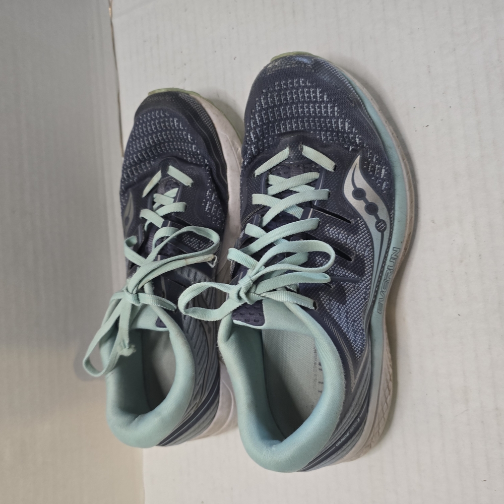 Saucony‎ Blue and Green Athletic Shoes Breathable Mesh